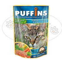 Пауч для кошек PUFFINS Рыбное ассорти в желе 100 гр.