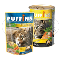 Консервы для кошек PUFFINS Курица в желе ж.б. 415 гр.