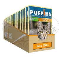 Пауч для кошек PUFFINS Мясное ассорти в желе 100 гр.