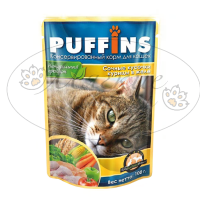 Пауч для кошек PUFFINS Курица в желе 100 гр.
