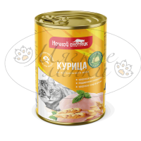 Консервы для кошек НОЧНОЙ ОХОТНИК Курица в желе ж.б. 415 гр.