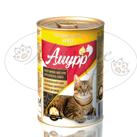 Консервы для кошек АМУРР Курица в соусе ж.б. 415 гр.