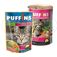 Консервы для кошек PUFFINS Ягненок в желе ж.б. 415 гр.