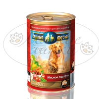 Консервы для собак ВЕРНЫЕ ДРУЗЬЯ Мясное ассорти кусочки в соусе 850 гр.