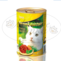 Паштет для кошек НОЧНОЙ ОХОТНИК Курица ж.б. 415 гр.